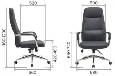 Кресло руководителя Еверпроф Веста Экокожа Черный / Everprof Vesta