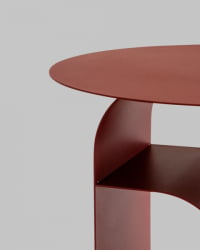 Журнальный столик Arwel металл бордовый