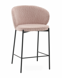 Стул полубарный Тисдейл букле розово-персиковый