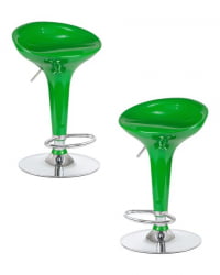 Стул барный ДОБРИН БОМБА (зеленый металлик) 2 шт / DOBRIN BOMBA