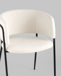 Стул Нэлли ткань букле Белый