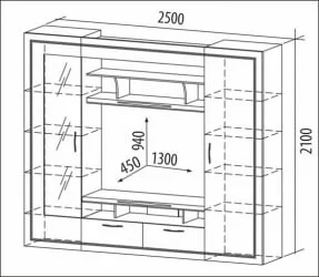 Классическая стенка в гостиную Симфония 7.10