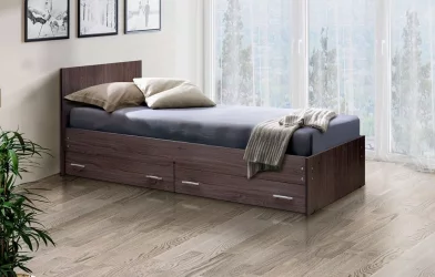 Кровать с ящиками на уголках №4 ЛДСП 900*1900 Ясень Шимо светлый