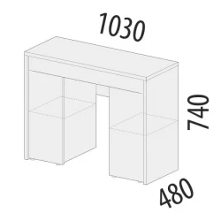 Туалетный столик Кашемир 900.15 Дуб Кронберг/Кашемир