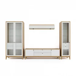 Тумба ТВ 1800 Бари ЛД 698.010.000 Дуб Золотой Белый