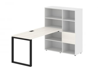 Рабочая станция EDIS EQRST 1115 Ясень Траун Черный Белый