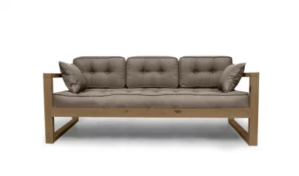 Диван трехместный DEmoku Д-3 бежевый_холодный серый