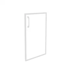 Фасад стекло в раме низкий правый (лакобель, белый) ONIX O.SR-3(R) white