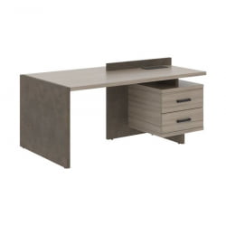 Стол руководителя правый WOOD&STONE СФ-531322 Дрифтвуд Бетон Чикаго темный