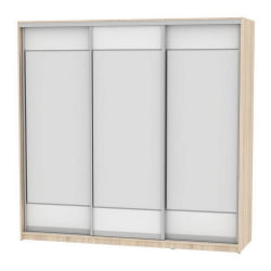 Шкаф-купе B-230х235х60-1(ДСС-Белый-D8D8D8)