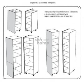 ЗП  заглушка пенала(1586), Дублин (1586*16*570) Дуб галифакс белый, 21507 