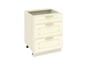 Стол с 3 ящиками (метабоксы) Милана 23.66 Сосна Астрид/Ваниль