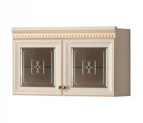 Настенный шкаф для гостиной Марлен 480 Кремовый белый Патина