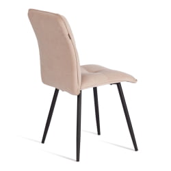 Стул обеденный Sweet велюр, 46х55х88, молочный/черный, (Porsche 2)