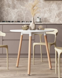 Стол круглый EAMES DST NEW D=80 белый