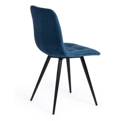 Стул CHILLY (mod. 7095) ткань/металл, 45x53х88 см, высота до сиденья 50 см, синий barkhat 29/черный