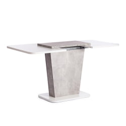 Обеденный стол GENT ЛДСП, 110-145x68,6x75,5 см, Белый/Бетон