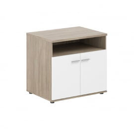 Тумба сервисная с нишей Сигма СГ.631.ОД.ВХ Дуб темный Белый / Sigma SG.631.OD.WH