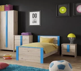 Каркас кровати Скаут 900 (дуб бонифаций,софт тач индиго)