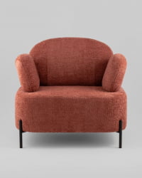 Кресло Кэнди ткань с подлокотниками букле коралловый
