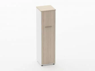 Шкаф 3 узкий закрытый, 1 дверь Дека 10.16.14Л Туя/Белый / Deka
