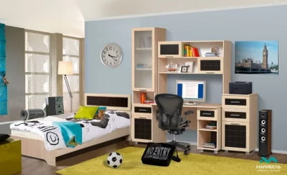 Письменный стол с надстройкой (универсальный) Уголок школьника Дуб беленый Туя светлая