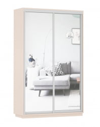 Шкаф-купе двухдверный Экспресс Дуо Экспенс 1400х2200х Дуб молочный / 1400х2200h