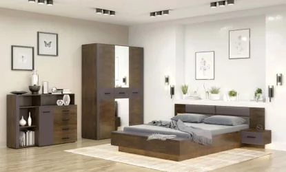 Кровать 1400 с ящиком Куба 04 Таксус Вольфрам