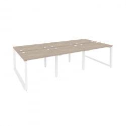 Рабочая станция на О-образном м/к ОНИКС О.МО-Д.РС-6.1.7 Дуб Аттик/Белый / ONIX O.MO-D.RS-6.1.7