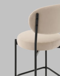 Стул Полубарный Бриф ДД ПБ велюр бежевый / DD