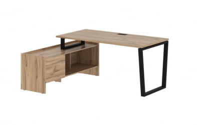 Стол с тумбой ЕДИС ЕВCТ 17814 Дуб Денвер светлый Черный / EDIS EVCT