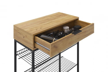 Обувница Краш LMN-13 черный муар/дуб крафт золотой