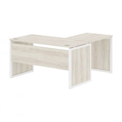Стол письменный угловой левый КСТЕН-КП КСКПCТ 1415 Л Сосна Эдмонт Белый / XTEN-QP XQPCT L