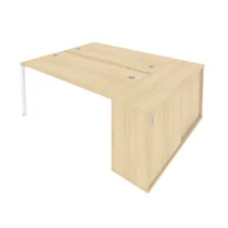 Рабочая станция с опорным шкафом-купе Метал Сйстем Б.РС-СШК-1.4 Акация/Белый / Metal System