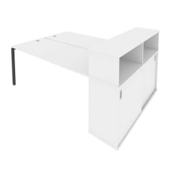 Рабочая станция с опорным шкафом-купе Metal System Б.РС-СШК-2.5 Белый/Антрацит