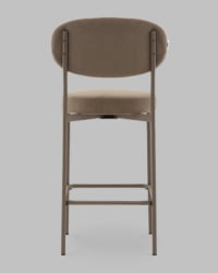 Стул Полубарный Бриф ДД ПБ велюр капучино каркас капучино муар / DD