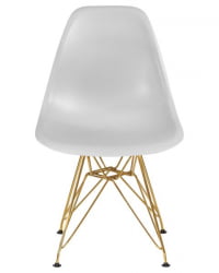 Стул обеденный ДОБРИН ДСР (ножки золотые, цвет светло-серый (ГР-01)) 4 шт / DOBRIN DSR (GR-01))