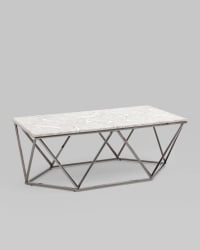 Журнальный столик Авалон black 122*66 Серый мрамор