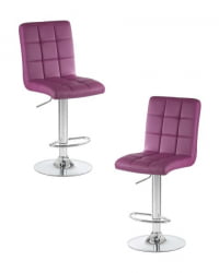 Стул барный ДОБРИН КРУГЕР (фиолетовый) 2 шт / DOBRIN KRUGER