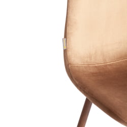 Металлический стул БРЕЕЗЕ (мод. ДЖСC-58) Велюр/металл , 44 х 53 х 86 см, Дэрк бровн (темно-коричневый) ХЛР11/ орех / BREEZE (mod. JSC-58) Dark brown HLR11/