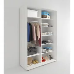 Шкаф-купе 2-х дверный Акцент-Дуэт Д 1200х600 Выбеленное дерево