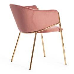 Кресло KRONOS (mod. 8158) металл/вельвет, коралловый/золотые ножки, V062-23
