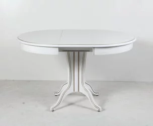 Круглый стол из дерева Орион-5 (d1200) тон 1 с золотой патиной