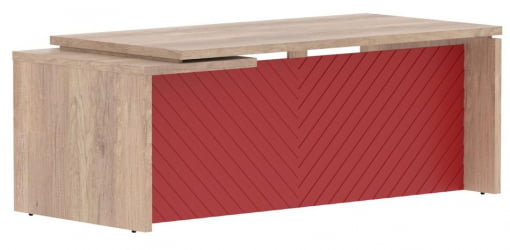 Стол руководителя правый Torr LUX TLCT 209 R Дуб Каньон Красный