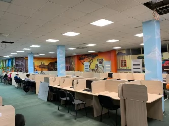 Рабочий модуль Twin 1000x1400x750 с 2-мя кабель-каналами Туя-З