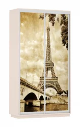 Шкаф-купе двухдверный Экспресс Дуо 1200х2200х Париж/Дуб молочный / 1200х2200h