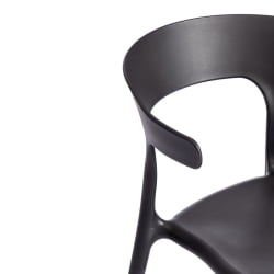 Дизайнерский стул TON (mod. PC33) пластик, 48 x 48 x 74 см, черный (Black 3010)