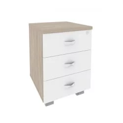 Тумба мобильная ОНИКС О.ТМ-3 Дуб Аттик/Белый / ONIX O.TM-3