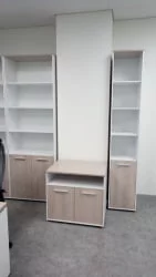 Тумба для оргтехники Дека 9.05.11 Дуб Сантана светлый/Белый / Deka