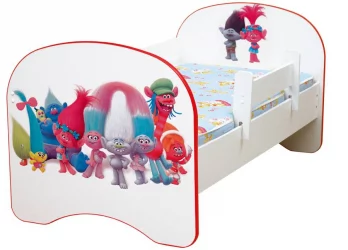 Кровать детская с фотопечатью без ящика 700*1400 Тролли
